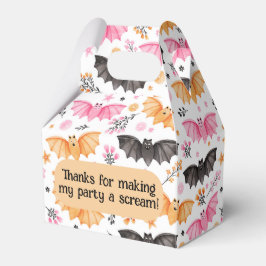 Leuke Pastel Vleermuizen Halloween en Bloemen Bedankdoosjes