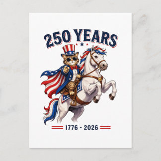 Leuke patriotische kat en paard 250 jaar Patriotti Briefkaart