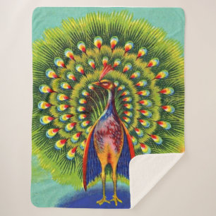 leuke pauw-afdruk sherpa deken