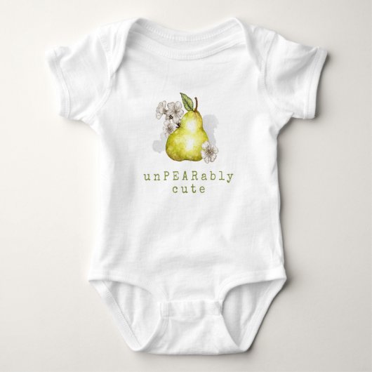 Leuke peer fruit Pun Baby Bodysuit (Voorkant)