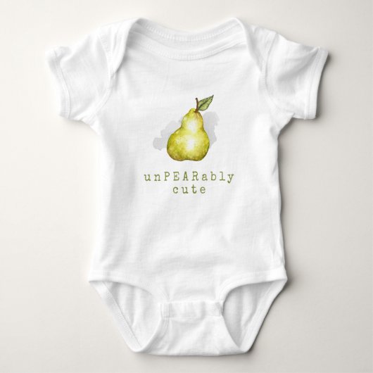 Leuke peer fruit Pun Baby Bodysuit (Voorkant)