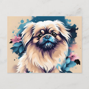 Leuke Pekingese Hond Briefkaart