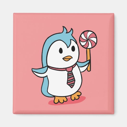 Leuke Penguin Cartoon Magnet Magneet (Voorkant)