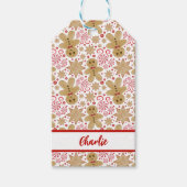 Leuke peperkoek Man & pepermunt Snoep Kerst Cadeaulabel (Voorkant)