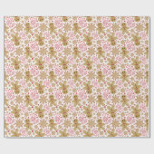 Leuke peperkoek Man & pepermunt Snoep Kerst Cadeaupapier (Vlak)