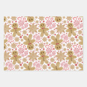 Leuke peperkoek Man & pepermunt Snoep Kerst Inpakpapier Vel (Voorkant)