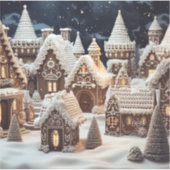 Leuke peperkoekstad sticker (Voorkant)