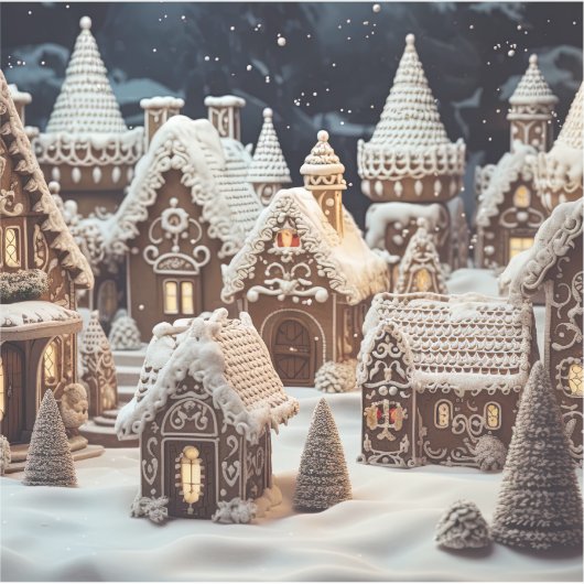 Leuke peperkoekstad sticker (Voorkant)