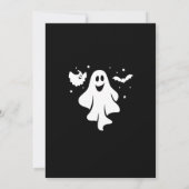 Leuke personaliseer Halloween Ghost Heart Bat Kaart (Achterkant)
