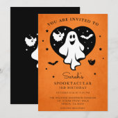 Leuke personaliseer Halloween Ghost Heart Bat Kaart (Voorkant / Achterkant)
