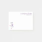 Leuke personaliseer Lady Running aangepaste naam S Post-it® Notes (Voorkant)