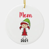 leuke persoonlijke kerstmis keramisch ornament (Voorkant)