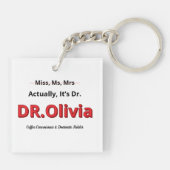 Leuke PhD MOEDER Afstudeerhumor Feestje Sleutelhanger (Achterkant)