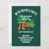 Leuke Pi-dag St. Patrick-dag QR-code-feestje Kaart (Voorkant)