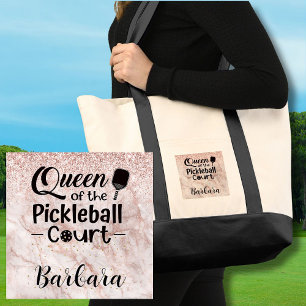 Leuke Pickleball Gal Koningin van het Hof Tote Bag