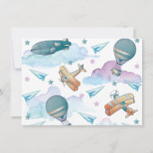 Leuke Pilot Teddy Bear Baby shower Dank u Kaart (Achterkant)