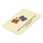 Leuke pindakaas en gelei beste vrienden magneet (Linkerzijde)