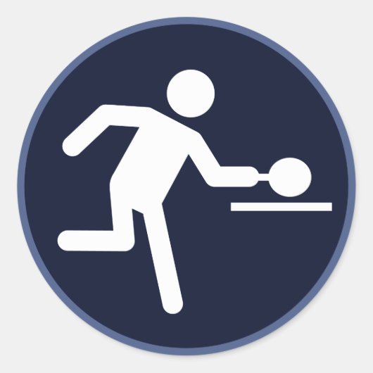 Leuke ping pong sport sticker (Voorkant)