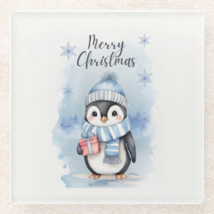 Leuke Pinguïn 2 Glazen Onderzetter
