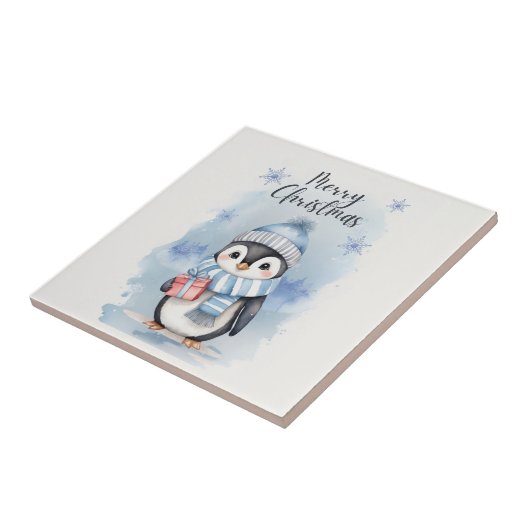 Leuke Pinguïn 2 Tegeltje (Zijkant)