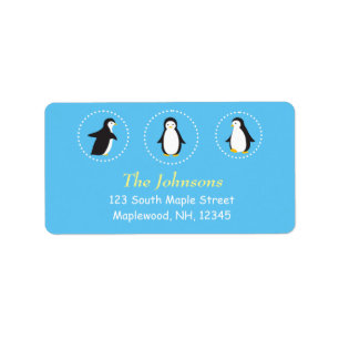 Leuke pinguïn adresetiketten etiket