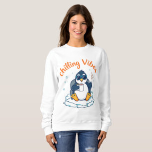 Leuke pinguïn chilling vibes zweet shirt