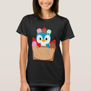 Leuke Pinguïn Ice Cream Liefde Zoökeeper Dier Peng T-shirt