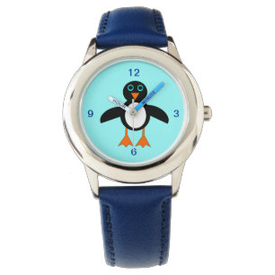 Leuke Pinguïn Kinder Horloge met Nummers