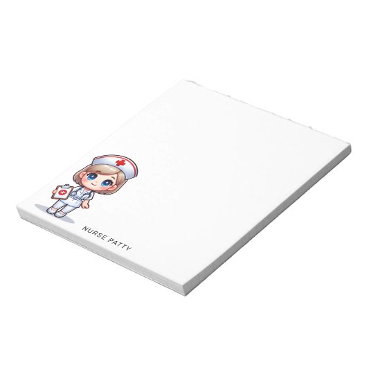 Leuke Pinguïn Nurse Roze Stethoscoop Custom Notitieblok (Gedraaid)