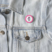 Leuke Pinguïn Nurse Roze Stethoscoop Custom Ronde Button 3,2 Cm (In situ)
