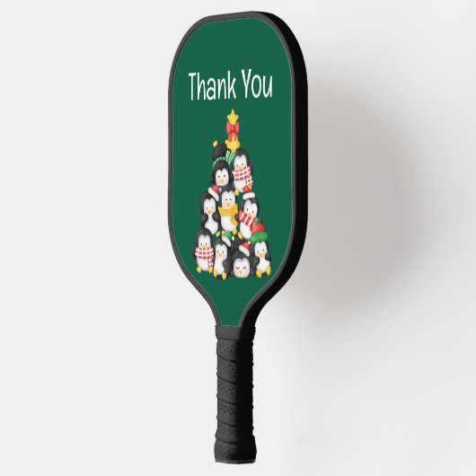 Leuke Pinguins Squad Kerstmis Pickleball Paddle (Links)