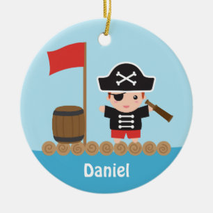 Leuke Piraat Kapitein Ocean Raft Boys Room Decor Keramisch Ornament