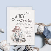 Leuke Pirate Ahoy is een Boy Baby shower Kaart