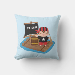 Leuke Pirate Crew Jongen Zeilavontuur Kinder Kamer Kussen