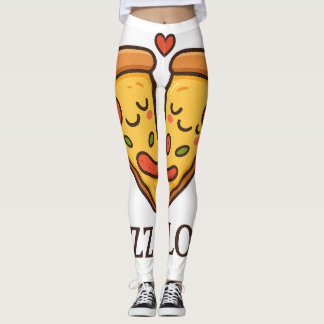 Leuke Pizza Liefde Sticker Leggings