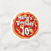 Leuke pizza Verjaardagsfeesttafel decor confetti (Kleine voorkant)