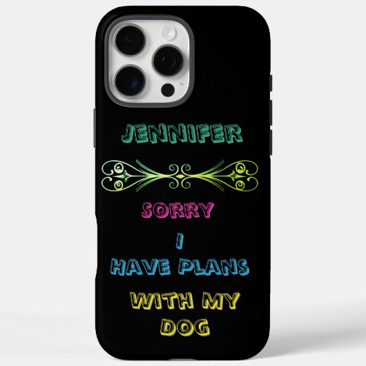 Leuke plannen met een geliefde hond Case-Mate iPhone case (Achterkant)