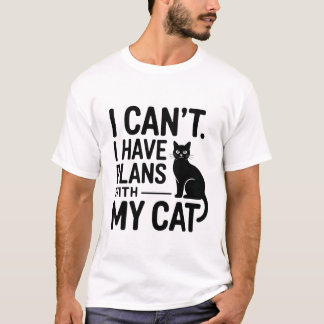 Leuke plannen met mijn kat Cute Tekening Typografi T-shirt