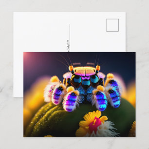 Leuke pluizige spin, Postcrossing Briefkaart