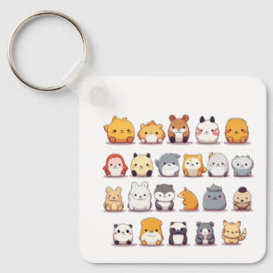 Leuke Plushie Dieren Japanse Anime Chibi Art Sleutelhanger