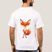 Leuke Poging Grappige Vos T-Shirt (Achterkant)