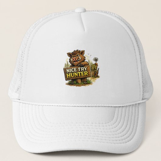 Leuke poging jager trucker pet (Voorkant)