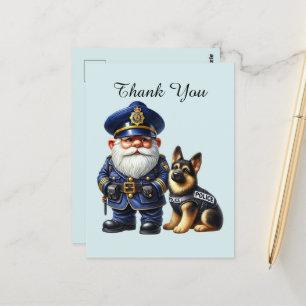 Leuke politie bedankt  briefkaart
