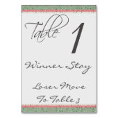 Leuke Polka Dots Stijlvolle Bunco Tafel Kaart #1 (Achterkant)