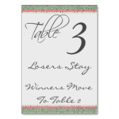 Leuke Polka Dots Stijlvolle Bunco Tafel Kaart #3 (Voorkant)