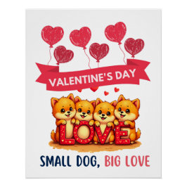 Leuke Pommerse Honden Liefde Perfect Poster