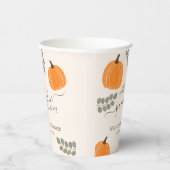 Leuke pompoen eucalyptus Herfst Baby shower Papieren Bekers (Rechts)