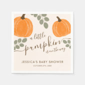 Leuke pompoen eucalyptus Herfst Baby shower Servet (Voorkant)