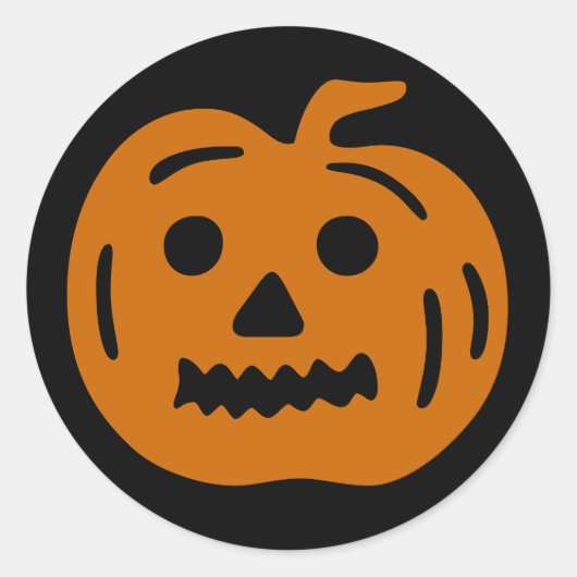 Leuke pompoen Halloween Sticker (Voorkant)