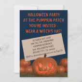 Leuke Pompoen Patch Halloween Feestuitnodiging Kaart (Voorkant)